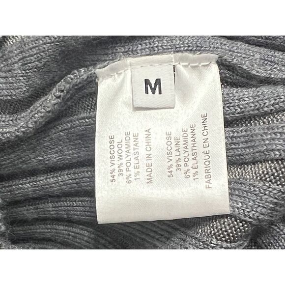 Proenza Schouler Sweater Womens Medium Merino Ribbed Knit V Neck White Label New - Picture 7 of 8